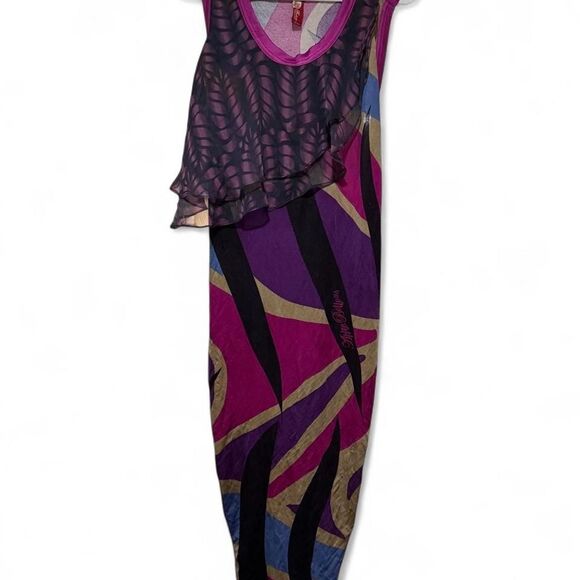 Apple Bottoms Dresses & Skirts - Apple Bottom Purple, black, and gold abstract geometric print maxi dress